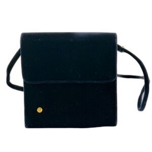 Rare Casuccio & Scalera 1980's Italian Vintage Crossbody Navy Velvet Bag